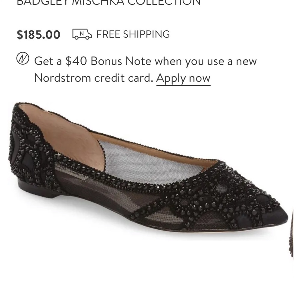 Badgley Mischka Gigi Flats in Black